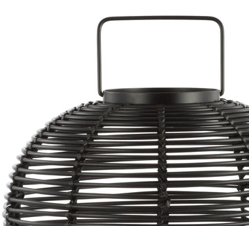 Kandella 26.7" Outdoor Woven Oval Asian LED Lantern - JONATHAN Y